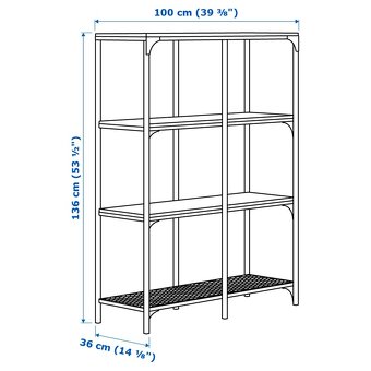 Policové díly IKEA Fjällbo 100x136x36cm - 6