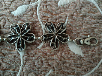 Kovový pásek s květy - nový - 6