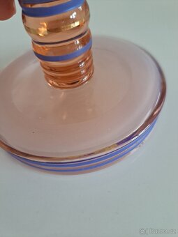 Stará, retro, vintage skleněná pudřenka - 6