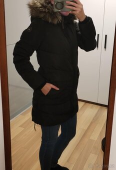 Dámská zimní černá bunda kabát s kožešinou Only NewRoona S - 6