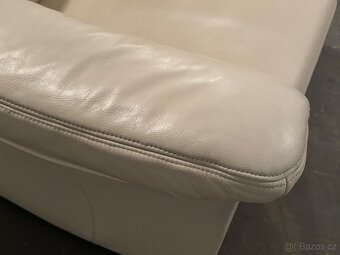 KRÁSNÉ KOŽENÉ BÍLÉ KŘESLO - 6