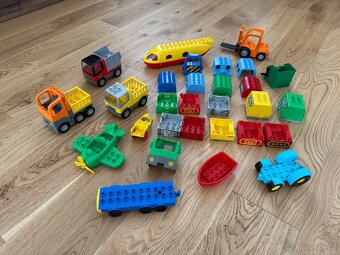 LEGO DUPLO - vlak, koleje, most, vláček, auta, stavebnice - 6