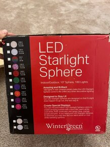 LED červená svítící koule Wintergreen Starlight Sphere - 6