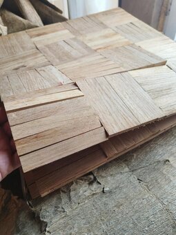 Dubová mozaika na podlahu atd. 48x48cm dlaždice 95ks,22m2. - 6