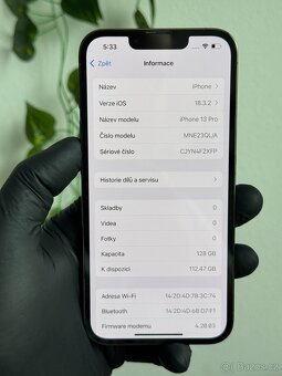 iPhone 13 Pro 128GB zelený - 100% baterie - 6