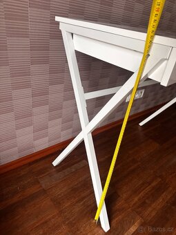 Psací stůl Carryhome, bílá / bílá, 90×76×48 cm - 6