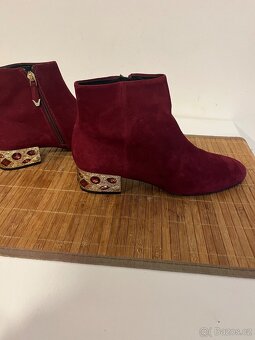 Kožené kotníkové boty s krystaly č. 41 - 6