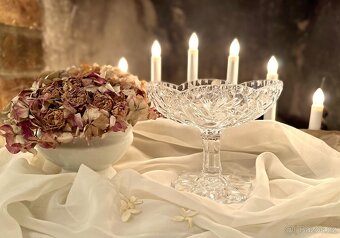 Křišťálový nástolec miska na nožce BOHEMIA CRYSTAL - 6