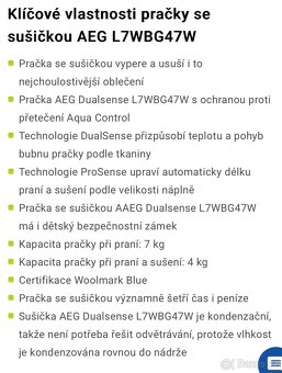 AEG Pračka se sušičkou - 6