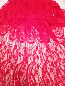 NOVÉ DÍVČÍ KRAJKOVÉ ČERVENÉ ŠATIČKY na vánoční besídku - 6