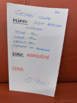 Nepoužitá (nová) sedací souprava nerozkládací - 6