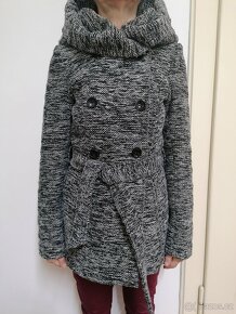 Dámský melírovaný kabátek s kapucí - 6
