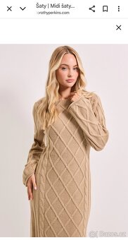 Dorothy Perkins dámské úpletové midi šaty vel. M nové - 6