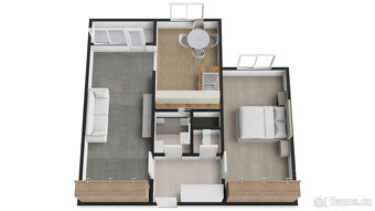 Pronájem bytu 2+1 s lodžií, celkem 60,11 m², Cíglerova, Prah - 6