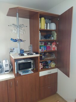 Kuchyňská linka 4x3m, MDF americká třešeň/ bílá - 6