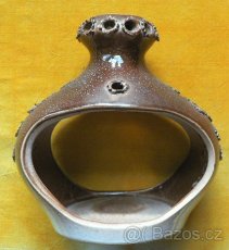 Smaltované sklo +talíř It. + svícen+mísy+ pivní sklo - 6