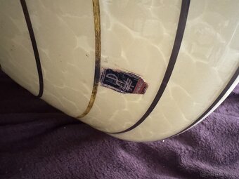 starožitný lustr funkční brokové sklo první republika - 6