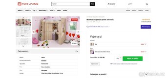 Multifunkční patrová postel Antresola se stolem a skříní - 6