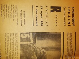 originální výtisky novin srpen 1968 - 6
