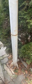 2x sloup / stožár na prapory 5m - 6