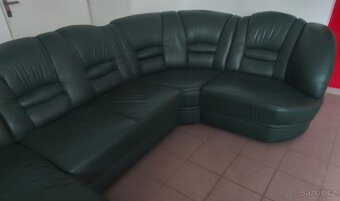 Kožená sedací souprava ve tvaru U - PRAVÁ KŮŽE - 6