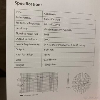 Mikrofon kondenzátorový - 6