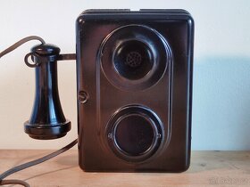 Starožitný nástěnný telefon Kellogg, USA 1910 - 6