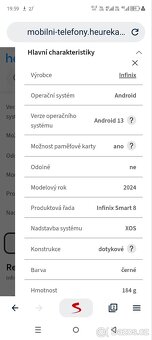 ProdávámSmart 8 infinix černí 64g - 6