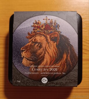 Český lev 2021 1Oz ruthenium selekt. pokov Au - 6