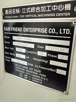 Feeler FEELER NBP 1300A cnc obráběcí centrum - 6