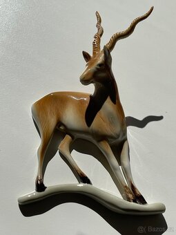 Gazela porcelánová nástěnná soška - 6