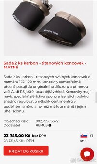 AUDI RS3 8Y KARBON TITAN KONCOVKY REMUS - 6