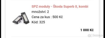 Led žárovky spz Škoda Superb 2 combi - 6