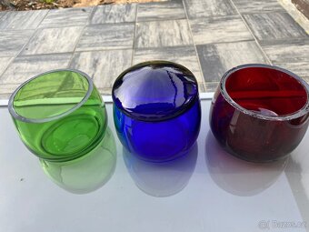 Skleněné barevné dózy, min 30ks - ZDARMA - 6