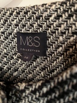 Černobílé efektní šaty s páskem vel. L - 6