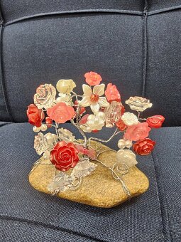 Strom života drátovaný na kameni - řemeslná ruční výroba - 6