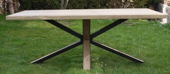 Dubový jídelní stůl - Ovada 250 cm – masivní/kov - 6