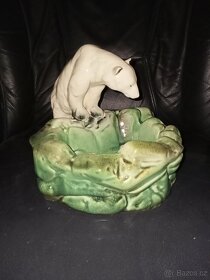 Popelník s medvědem. z.n Teplice V.20cm Š.21 cm - 6