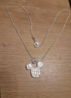 Dámský i dívčí stříbrný náhrdelník 925 Mickey mouse 45 cm - 6