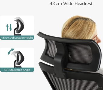 Nové ergonomické kancelářské křeslo s nosností 120kg - 6
