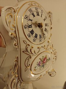 Royal Dux porcelán hodiny stolní krbove - 6