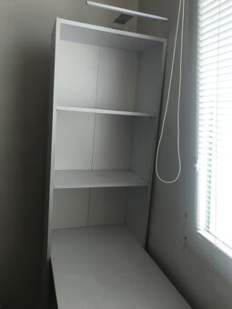 Psací stůl s regálem SMART bílý - 6