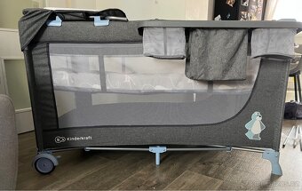 Cestovní postýlka Kinderkraft Joy Blue s doplňky - 6