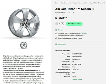 17" 5x112 ŠKODA SUPERB 3 – TRITON - 6