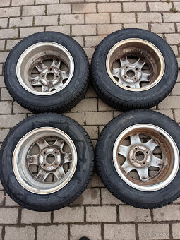 Prodám 4 kola na OA, Al disky, pneu 165/70 R13 - 6