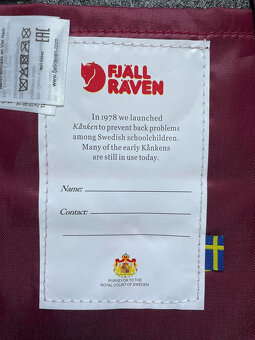 Nový batoh Fjällräven Kanken 7L vínový s hnědými prvky - 6