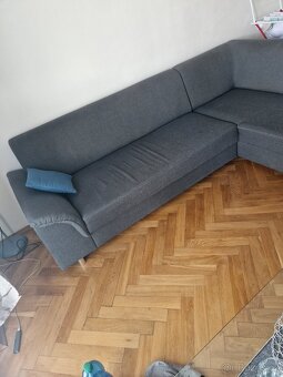 Tmavě šedá sedací souprava rozkládací - 6