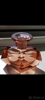 Staré sklo- rosalinové, medové broušené - 6