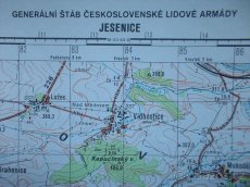 Vojenská profesionální tajná mapa Jesenice ČSLA - 6