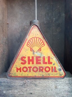 stará trojúhelníková plechovka Shell - 6